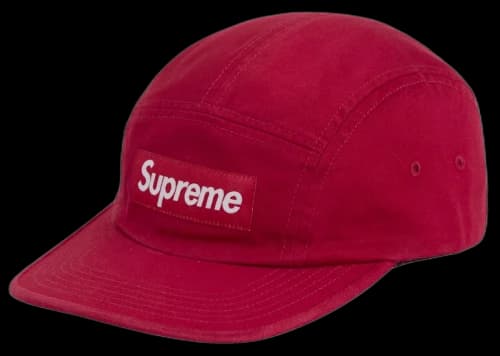 Supreme Washed Chino Twill Camp Cap (SS25) Red