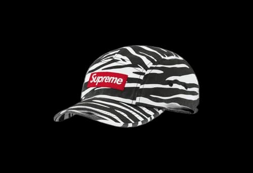Supreme Washed Chino Twill Camp Cap Zebra (FW22)