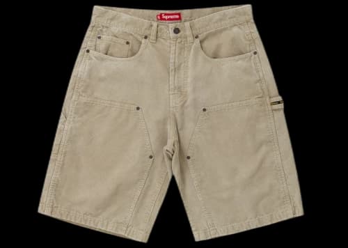 Supreme Washed Corduroy Double Knee Painter Short Tan