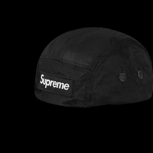 Supreme Washed Nylon Camp Cap Black