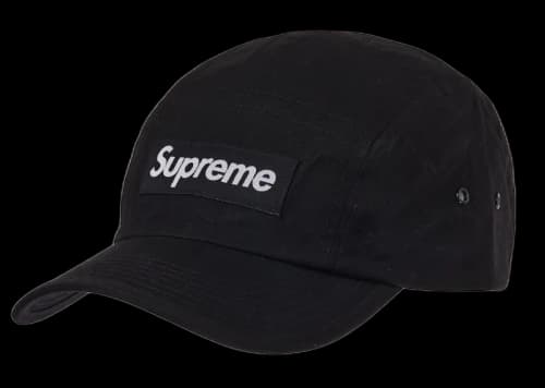Supreme Waxed Cotton Camp Cap (FW23) Black