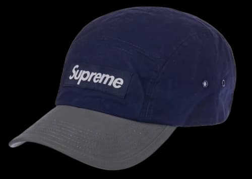 Supreme Waxed Cotton Camp Cap Navy