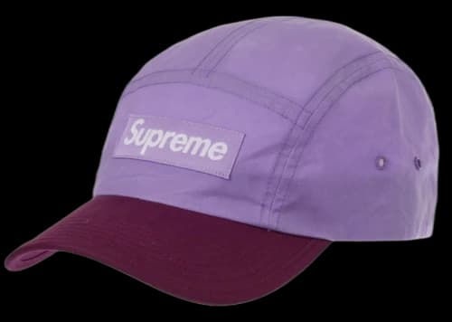 Supreme Waxed Cotton Camp Cap Purple