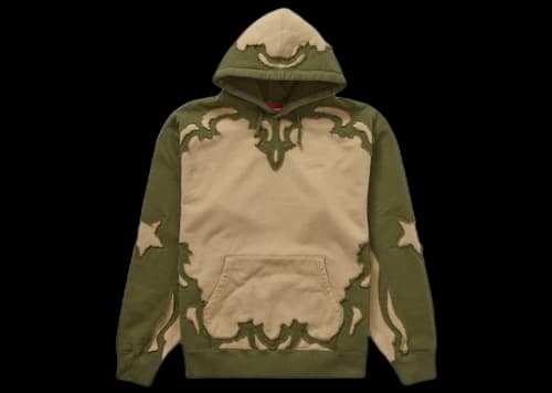 Supreme Western Cut Out Hooded Sweatshirt Dark Tan