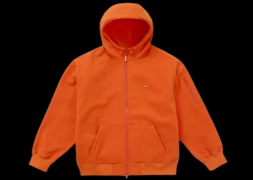 Supreme WINDSTOPPER Zip Up Hooded Sweatshirt (FW24) Orange