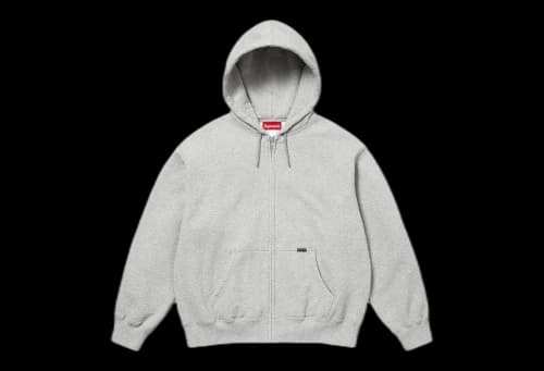 Supreme Work Zip Up Hooded Sweatshirt 'Heather Grey' (SS25)