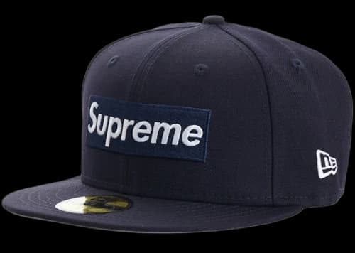 Supreme World Famous Box Logo New Era Navy