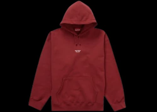 Supreme World Famous Micro Hooded Sweatshirt Dark Red