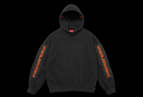 Supreme Woven Patches Hooded Sweatshirt 'Black' (FW25)