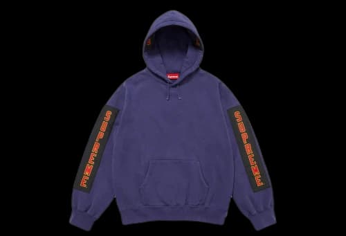 Supreme Woven Patches Hooded Sweatshirt 'Dark Royal' (FW25)