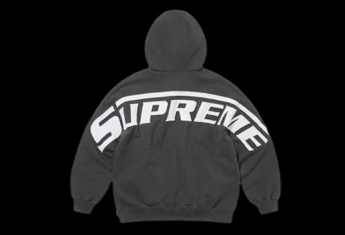 Supreme Wrapped Half Zip Hooded Sweatshirt Washed Black (SS24)