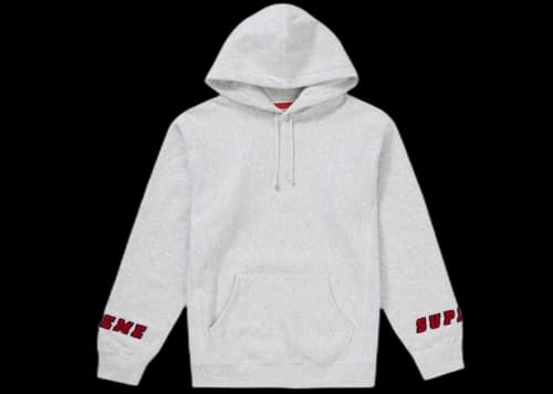 Supreme Wrist Logo Hooded Sweatshirt Ash Grey