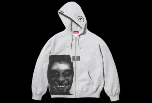 Supreme x Aphex Twin Zip Hooded Sweatshirt 'Heather Grey' (SS25)