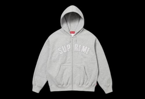Supreme x B.B. Simon Zip Up Hooded Sweatshirt 'Heather Grey' (SS25)