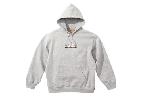 Supreme x Burberry® Box Logo Hooded Sweatshirt Grey (SS22)
