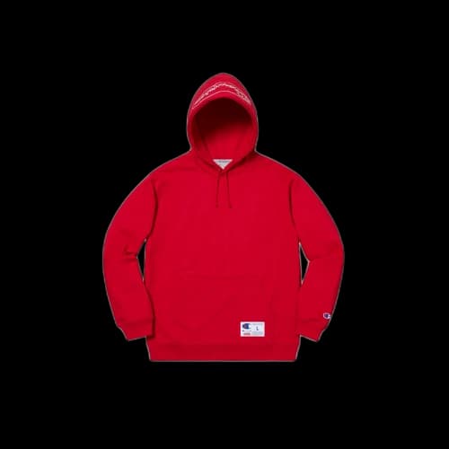 Supreme x Champion Outline Hooded Sweatshirt Red (SS19)