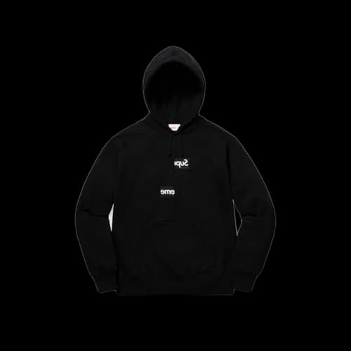 Supreme x Comme des Garçons CDG SHIRT Split Box Logo Hooded Sweatshirt Black (FW18)