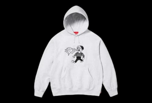 Supreme x Homerun Hooded Sweatshirt 'Ash Grey' (SS25)