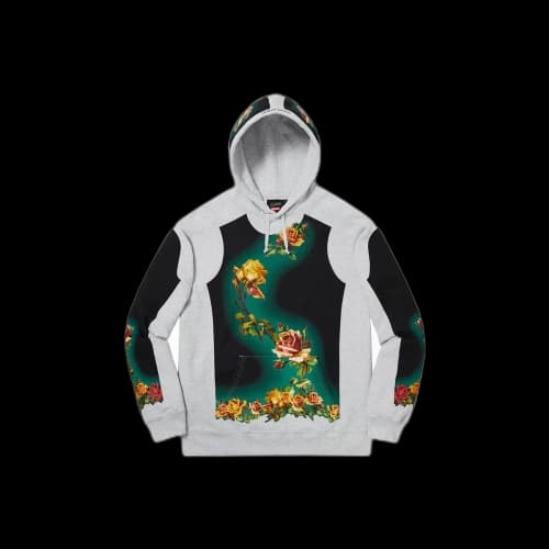 Supreme x Jean Paul Gaultier Floral Print JPG Hooded Sweatshirt Heather Grey (SS19)
