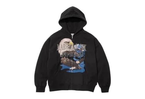 Supreme x MM6 Maison Margiela Eagle Zip Up Hooded Sweatshirt 'Black' (SS26)