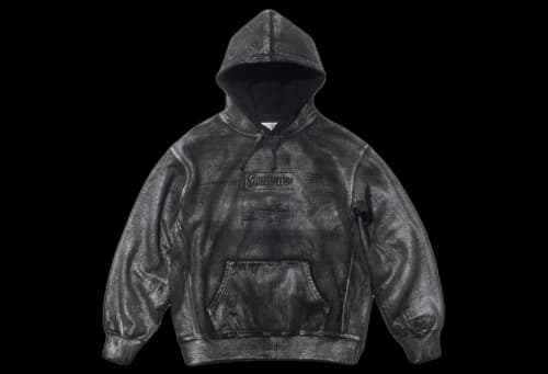 Supreme x MM6 Maison Margiela Foil Box Logo Hooded Sweatshirt Black (SS24)
