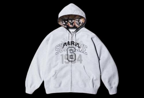 Supreme x MM6 Maison Margiela Zip Up Hooded Sweatshirt Grey Marl (SS24)