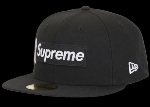 Supreme x New Era Breast Cancer Awareness Box Logo Fitted Hat Black