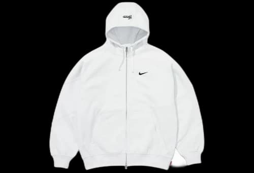 Supreme x Nike Zip Up Hooded Sweatshirt 'White' (SS25)
