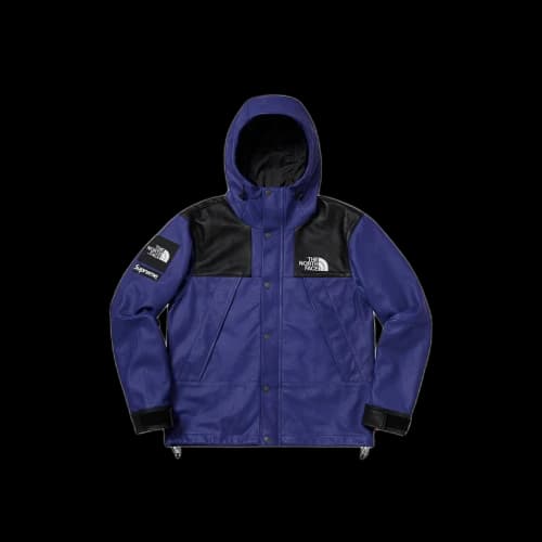 Supreme x The North Face Leather Mountain Parka Jacket Royal (FW18)