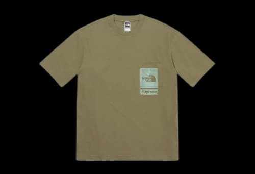 Supreme x The North Face Printed Pocket Tee Olive (SS23)