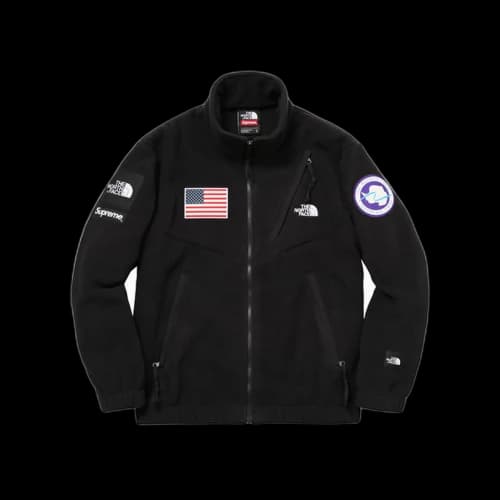 Supreme x The North Face Trans Antarctica Expedition TNF Fleece Jacket Black (SS17)