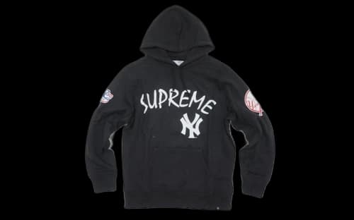 Supreme Yankees Hooded Sweatshirt Black