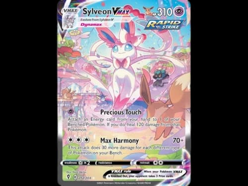 Sylveon Vmax 2021 Pokémon Scarlet & Violet Evolving Skies Ultra Rare Vmax 212/203 Ungraded