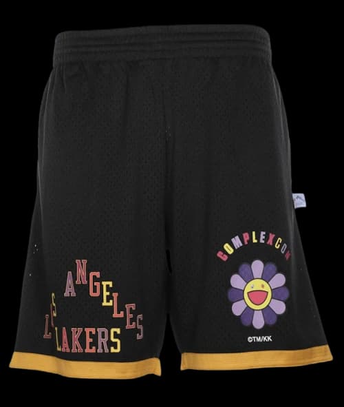 Takashi Murakami ComplexCon x LA Lakers M&N Basketball Shorts Black