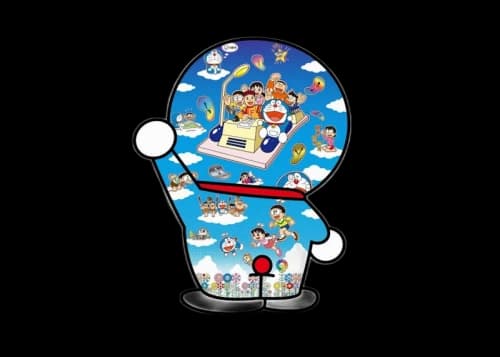 Takashi Murakami Doraemon, Let's Go Beyond The Dimension with Fujiko F. Fujio on a Time Machine Print (Signed, Edition of 300)
