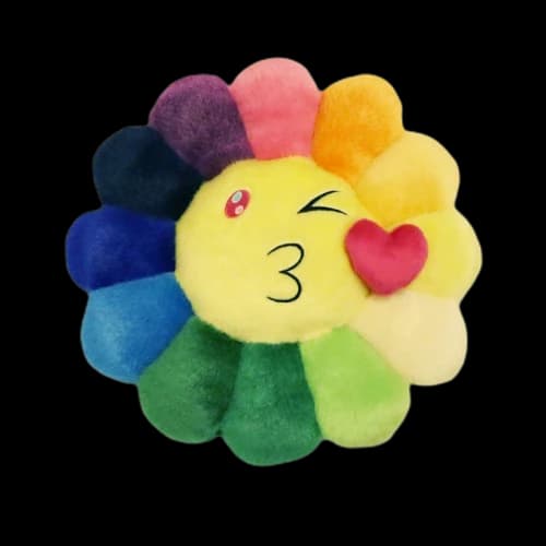 Takashi Murakami Flower Emoji Plush 1 30CM Rainbow/Yellow