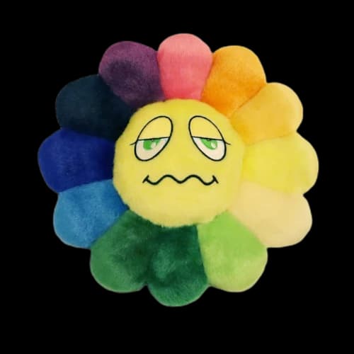 Takashi Murakami Flower Emoji Plush 2 30CM Rainbow/Yellow