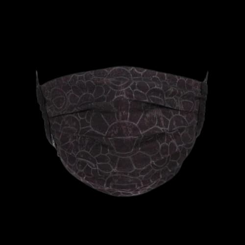 Takashi Murakami Flower Pattern Face Mask Black/Black