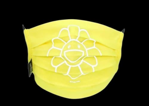Takashi Murakami Kaikai Kiki Flower Face Mask Yellow/White