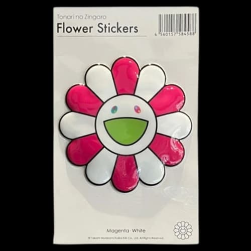 Takashi Murakami Magenta x White Bubblingly Sticker