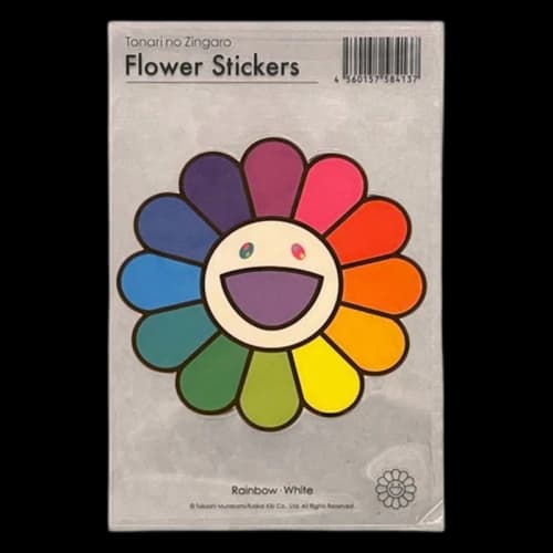 Takashi Murakami Rainbow x White Sticker