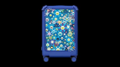 Takashi Murakami x CASETiFY Flowers Bloom (Blue) 21" Carry-On Suitcase Cobalt Blue