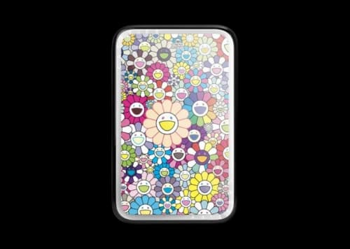 Takashi Murakami x CASETiFY: Flowers Bloom Flowers Bloom (Rainbow) Powerthru Power Bank Silver