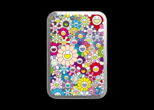 Takashi Murakami x CASETiFY: Flowers Bloom (Rainbow) Snappy Cardholder Stand Silver