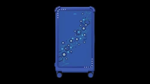 Takashi Murakami x CASETiFY Flowers Trail (Blue) 29" Check-In Trunk Suitcase Cobalt Blue