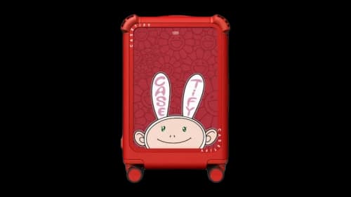 Takashi Murakami x CASETiFY Kaikai 21" Carry-On Suitcase Cherry Red