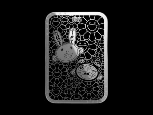 Takashi Murakami x CASETiFY Kaikai And Kiki Flower Blossom (Mono) Snappy Magsafe Cardholder Stand - Black Edition Mirror