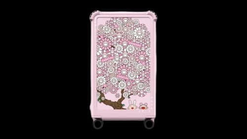Takashi Murakami x CASETiFY Kaikai And Kiki Hanami 29" Check-In Trunk Suitcase Glossy Primrose Pink