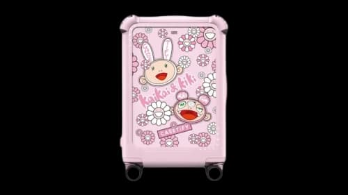 Takashi Murakami x CASETiFY Kaikai And Kiki Sticker Mania 21" Carry-On Suitcase Suitcase Glossy Primrose Pink
