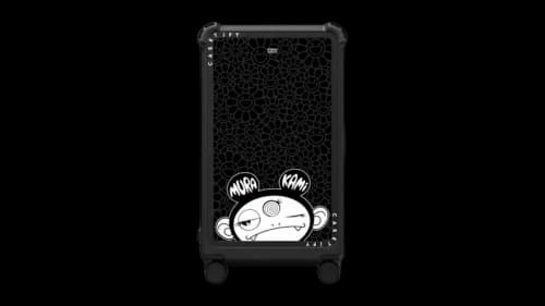 Takashi Murakami x CASETiFY Kiki 29" Check-In Trunk Suitcase Matte Black